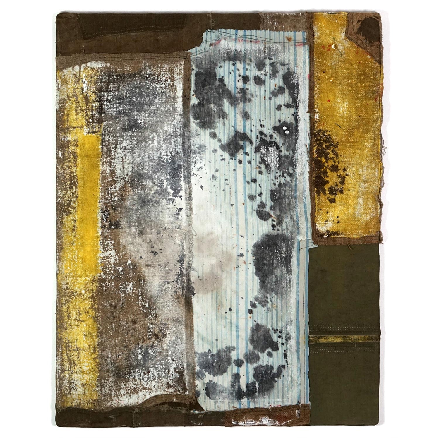Contemporary art piece SCR by Andrii Volkov showcasing experimental techniques with household dyes and natural materials